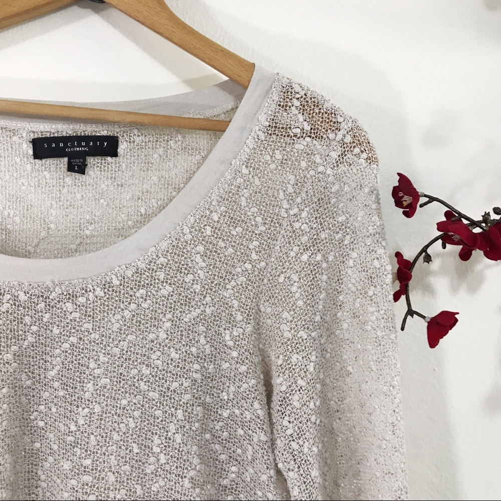 Sanctuary Long Sleeve Shimmer Top